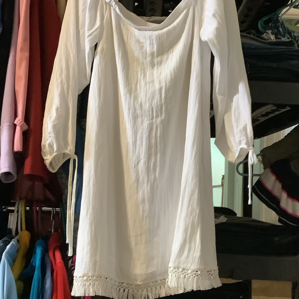 Lilly Pulitzer White tunic, fringe
